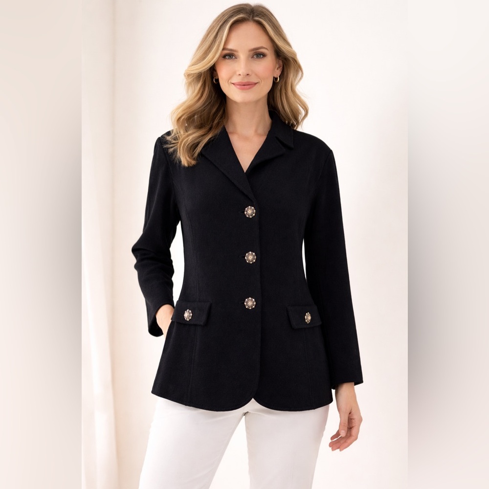 ST. JOHN COLLECTION || Elegant Knit Cardigan Blazer. Sz. 14